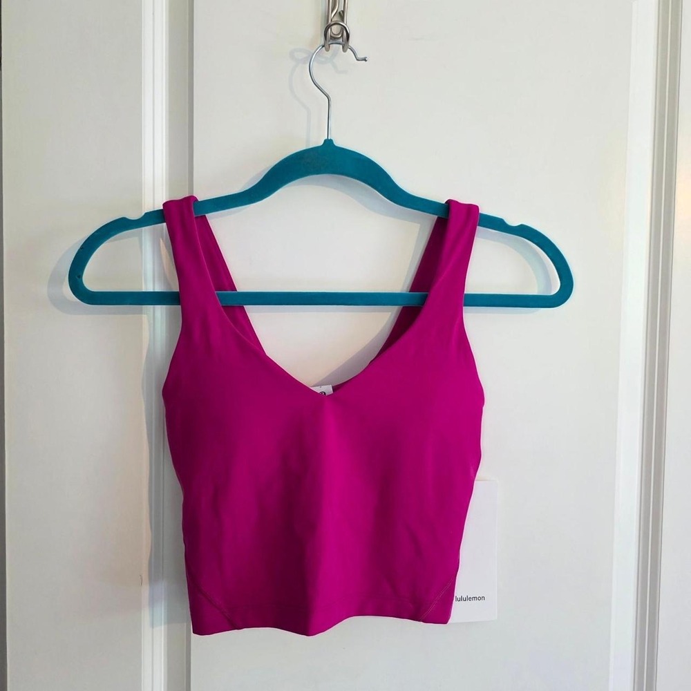 Lululemon sporty Align Tank in bright neon ripened raspberry pink